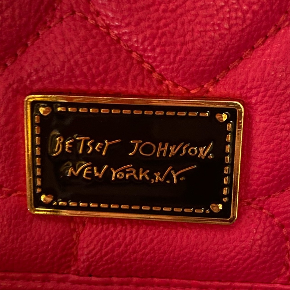 Betsy Johnson hot pink hearts purse.